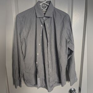 Men's Striped Black and White Shirt